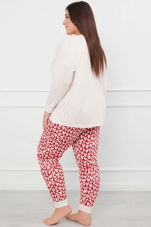 Italian Fashion Evora dł.r. dł.sp. Nocna piżama, ecru/druk