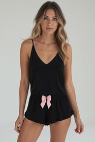 Vivisence 2044 Nocna komplet top + szorty, czarny