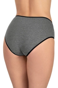 Vivisence 4017 3-pack Majtki wysokie figi, gumka czarna: grafit