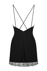 Obsessive Bella Rou chemise Nocna komplet koszulka + stringi, czarny