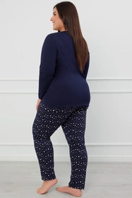 Italian Fashion Arugia dł.r. dł.sp. Nocna piżama, granat/druk