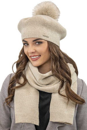 Vivisence 7035 Nakrycie g�owy beret, be�owy