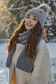 Vivisence 7015 Nakrycie głowy czapka, jasnoszary