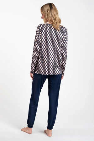 Italian Fashion Milda dł.r. dł.sp. Nocna piżama, druk/granat