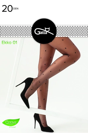 Gatta Ekko 01 20 DEN Wyrób pończoszniczy rajstopy, nero