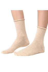 Steven 083 z kaszmirem Skarpety za kostkę, melanż beż