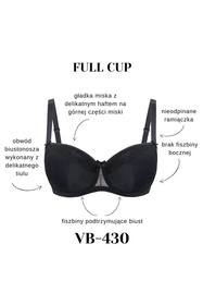 Vena VB-430 Biustonosz usztywniany, czarny