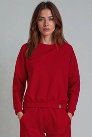 Vivisence 9004 Bluza nierozpinana, czerwony