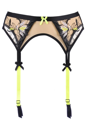 Axami V-10142 Pas do pończoch niski, beżowo-czarny