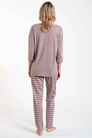 Italian Fashion Betty r.3/4 dł.sp. Nocna piżama, cappuccino/druk