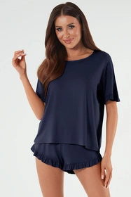 Italian Fashion Styl kr.r. kr.sp. Nocna piżama, granat