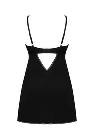 Obsessive Rosenty chemise Nocna komplet koszulka + stringi, czarny