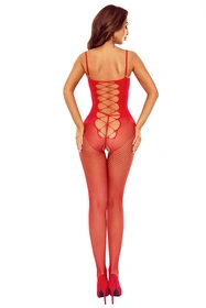 Passion BS124 Body bodystocking, red