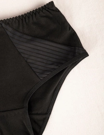 Wol-Bar Eco-Ma Majtki wysokie figi, czarny