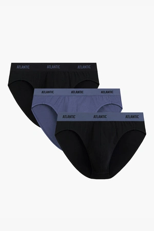 Atlantic 3MP-0944 3-pack Majtki slipy, czarny/denim/czarny