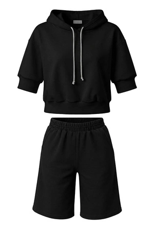 Vivisence 9210kmpl Komplet szorty + bluza, czarny