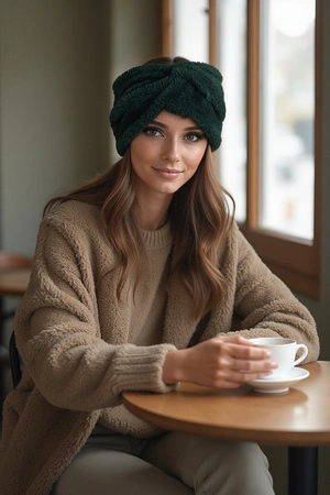 Vivisence 70108 Nakrycie głowy opaska, butelkowa zieleń