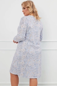 Italian Fashion Jowita dł.r. Nocna koszula, druk/błękit