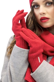 Vivisence 7202 Rękawiczki dzianinowe, czerwony