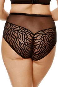 Gorteks Serena/FW Majtki wysokie figi, czarno-beżowy