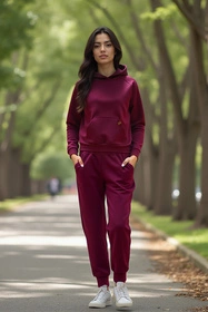 Vivisence 9203kmpl Komplet bluza+spodnie, bordowy