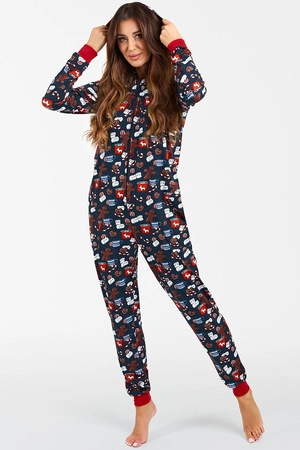 Italian Fashion Makala dł.r. dł.sp. Kombinezon długi, druk/granat