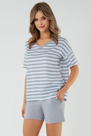 Italian Fashion Bari kr.r. kr.sp. Nocna piżama, druk/melanż