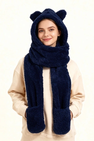 Vivisence 70107 Nakrycie głowy kaptur, granatowy