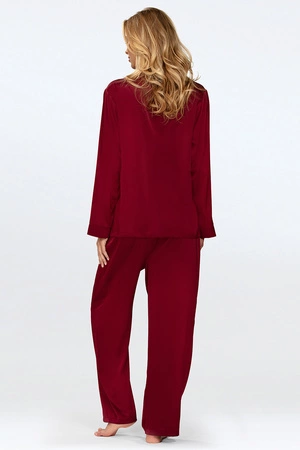 Dkaren Amina-Kpl Nocna piżama, bordo