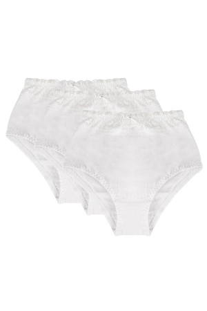 Mitex Eva 3-pak Majtki wysokie figi, biały