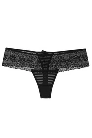 Wol-Bar Forlana Majtki stringi, czarny