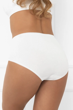Italian Fashion Libra maxi Majtki wysokie figi, biały