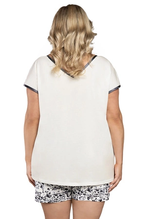 Italian Fashion Pasja kr.r. kr.sp. Nocna piżama, biały/druk