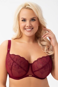 Gorsenia K942 Mira Biustonosz miękki, bordo