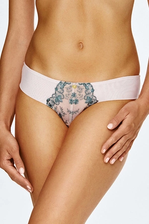 Lupo 2550-52 Majtki brazyliany, pudrowy róż-turkus