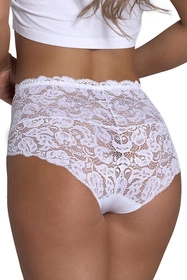 Wol-Bar Teri Majtki wysokie figi, biały