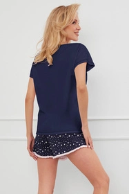 Italian Fashion Libra kr.r. kr.sp. Nocna piżama, granat/druk