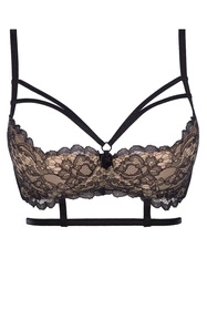 Axami V-7881 Marshmallow Biustonosz półbiustonosz, czarno-beżowy