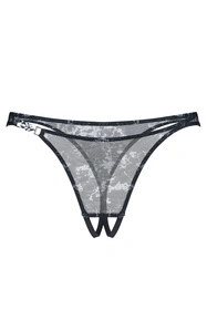 Obsessive Corrosis crotchless thong Majtki stringi otwarte, black