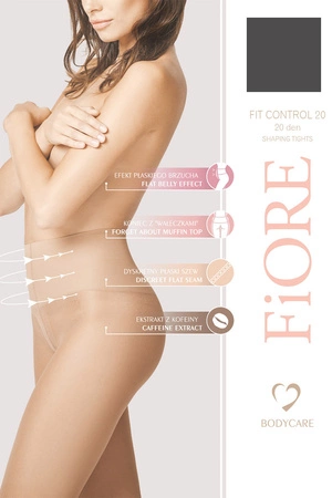 Fiore Fit Control 20 den M5204 Wyrób pończoszniczy rajstopy, black