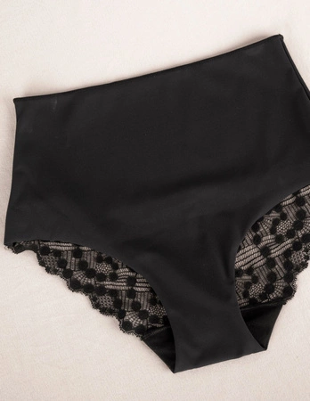 Wol-Bar Promessa 3-pak Majtki wysokie figi, czarny