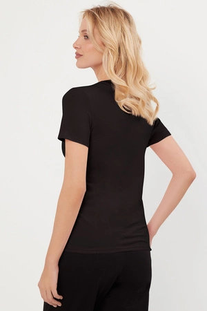 Italian Fashion Szyk kr.r. Bluzka klasyczna, czarny