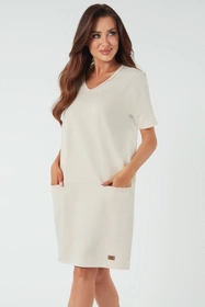 Italian Fashion Stella kr.r. Sukienka homewear, beż