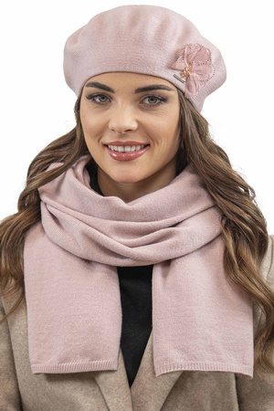 Vivisence 7036Kmpl Komplet beret+szalik, r�owy
