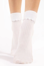Fiore Apolonia 40 DEN G1180 Wyrób pończoszniczy skarpetki, off white