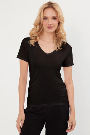 Italian Fashion Szyk kr.r. Bluzka klasyczna, czarny