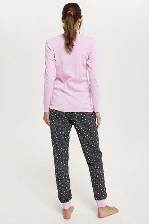 Italian Fashion Antilia dł.r. dł.sp. Nocna piżama, róż/druk