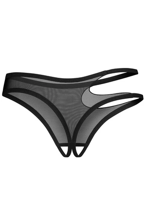 Obsessive Saturis crotchless thong Majtki stringi otwarte, czarny