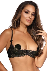 Axami V-9831 Biustonosz półbiustonosz, czarny