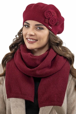 Vivisence 7037 Nakrycie głowy beret, bordowy